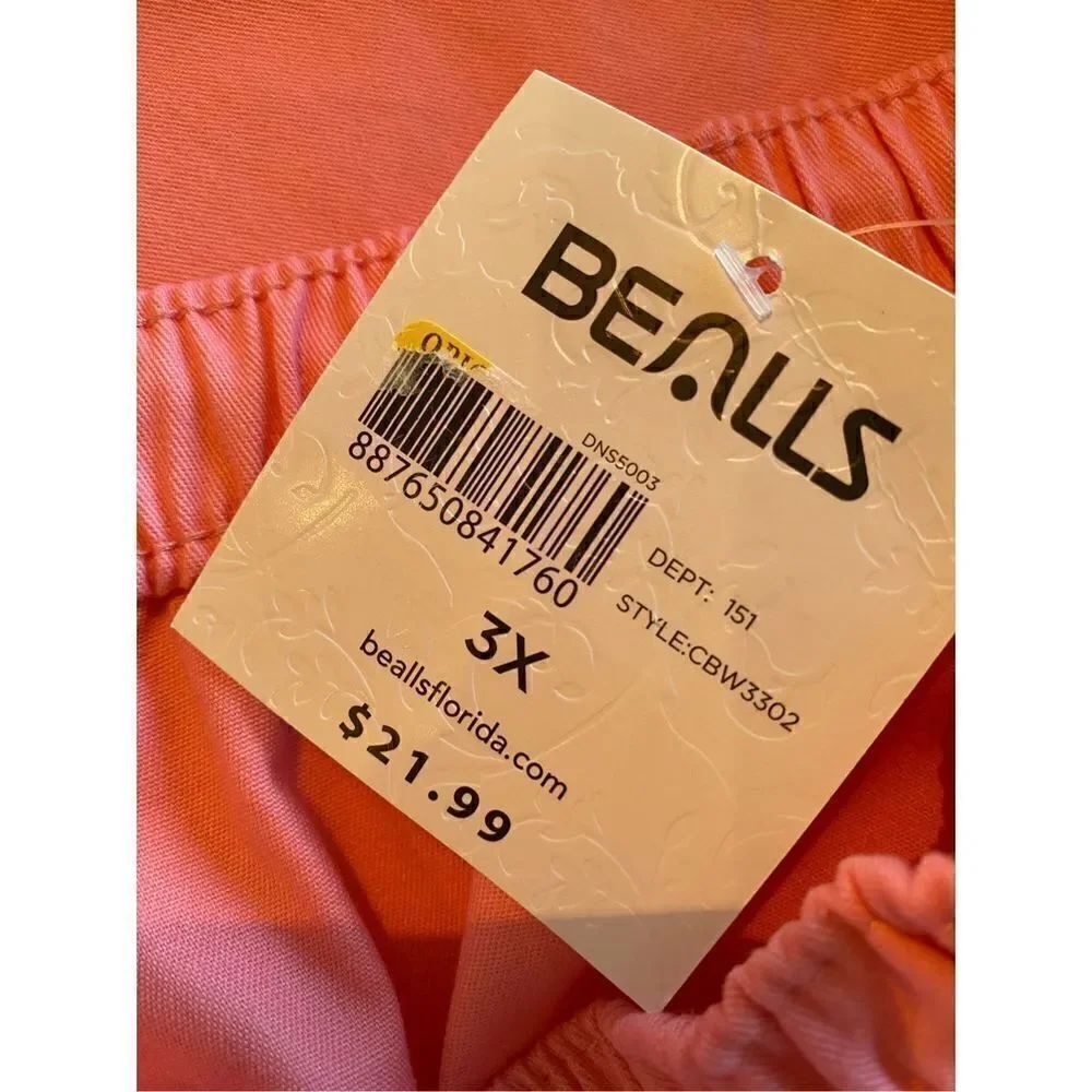 CORAL BAY Women’s 3X Pull On Drawstring Capri Pants - Picture 8 of 8